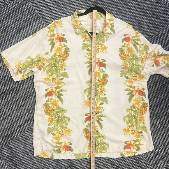 Tommy Bahama Aloha Men’s 100% Silk Hawaiian Short Sleeve Top Shirt Size XL - Picture 7 of 9